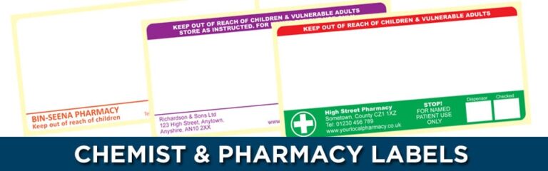 chemist and pharmacy label examples