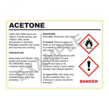 example of a hazardour material label