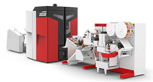 xeikon 3030 discover line including buffer and gm dcoat finishing line