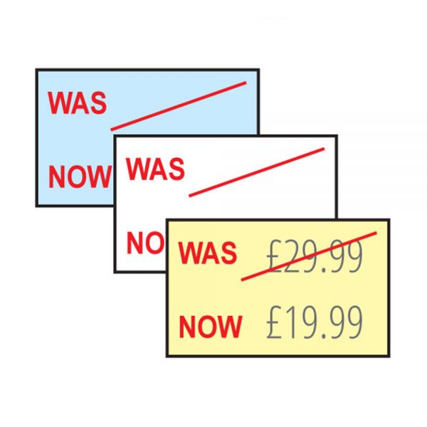 was now 2616 2 line price gun labels for price correction and promotion