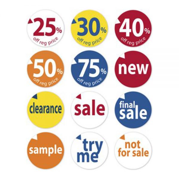 special off labels and discount labels and promotional labels for retail