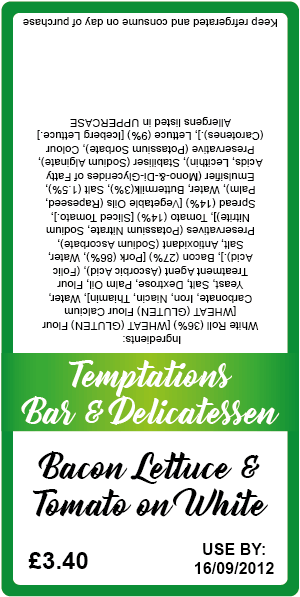 deli label example for delicatessen labels