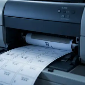 labels being printed using a laser printer
