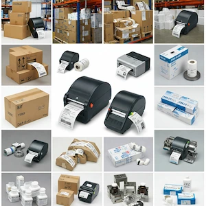 Image of direct thermal label printers being used for an extensive range of products